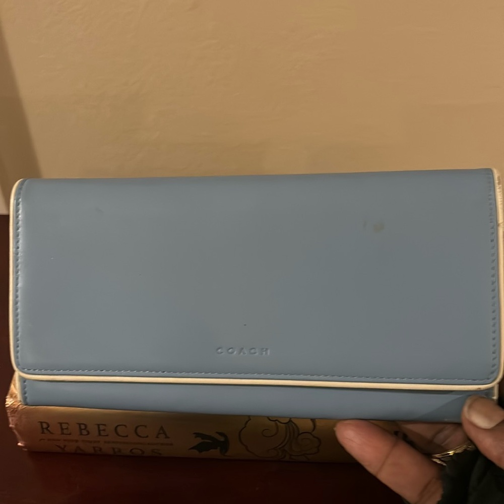 Coach Leather Light Blue